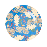 Autumn & Acorn Print Melamine Side Plate By Rice DK
